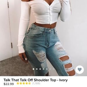 fashion nova talk that talk crop top (black)